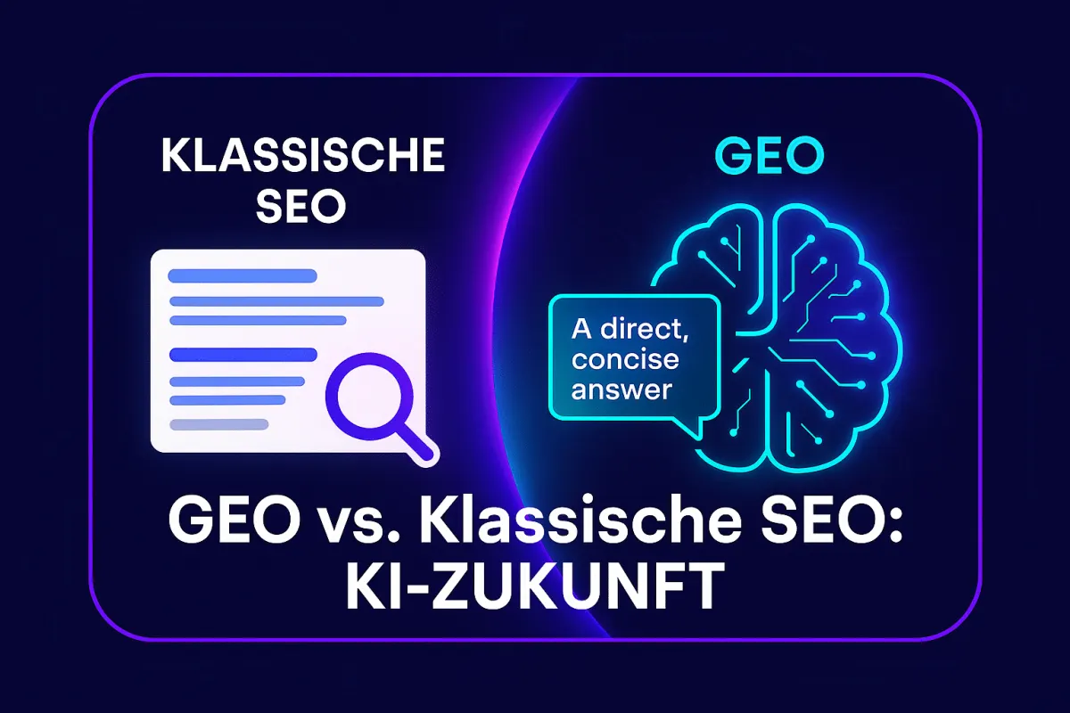 Titelbild: GEO vs. SEO: Was sich für deine Sichtbarkeit in KI-Suchen ändert