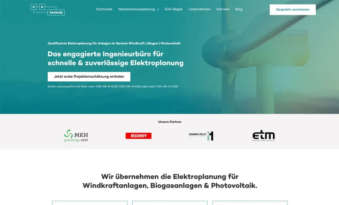 ee technik GmbH Website