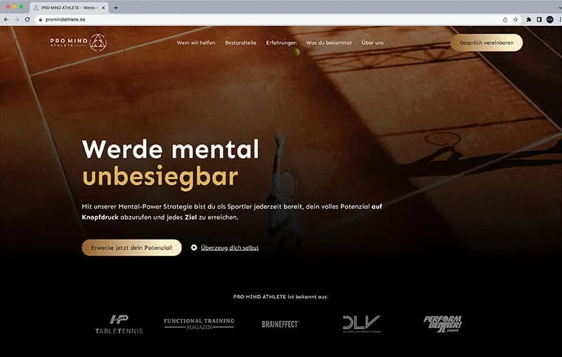 Pro Mind Athlete Website