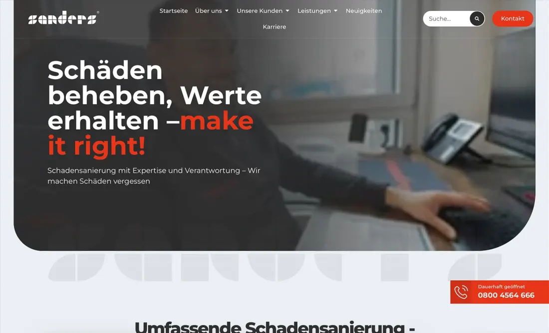 SANDERS Repair Website
