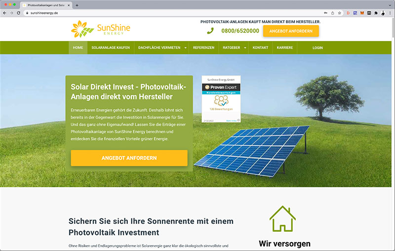 Sunshine Energy, SichtbarerWerden.de