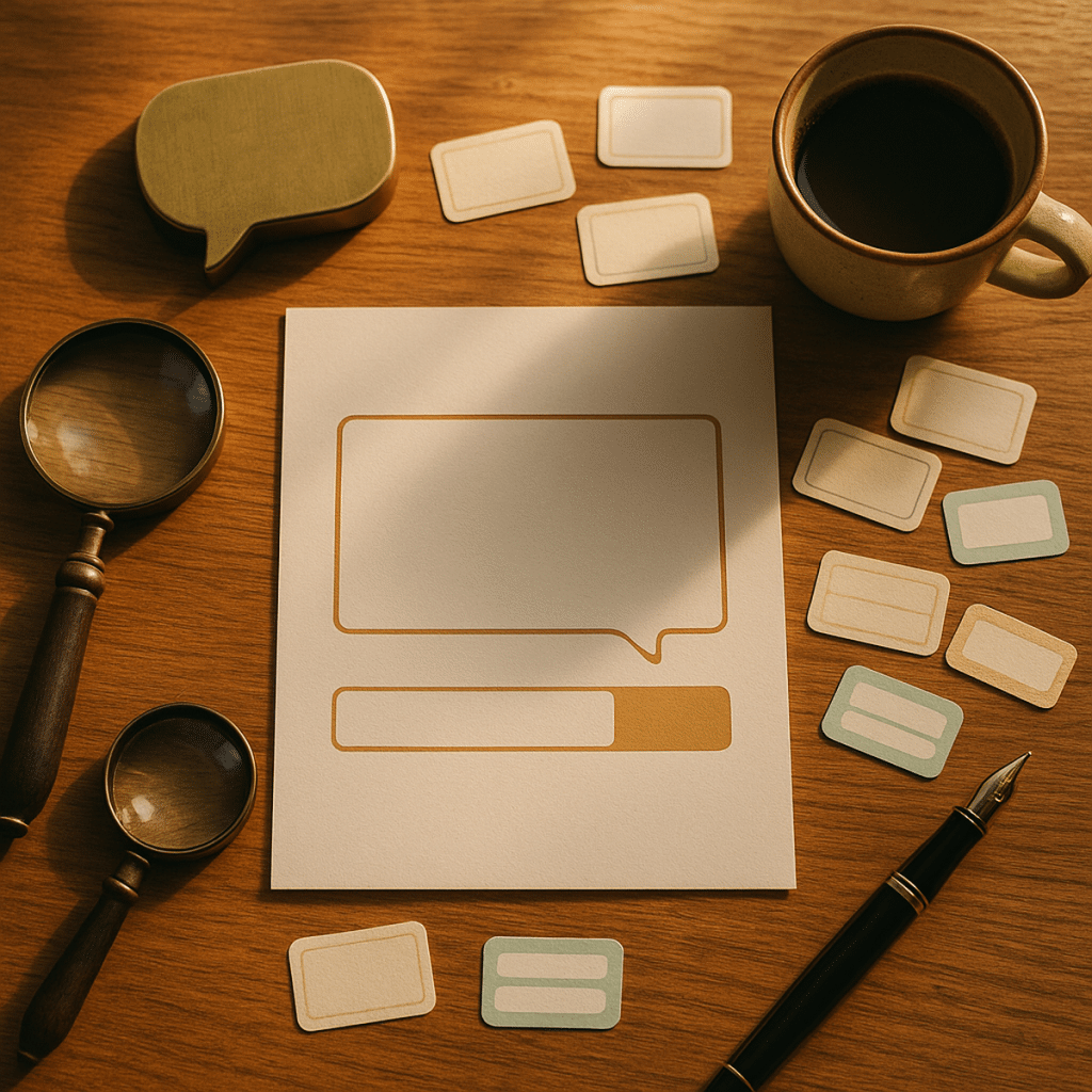 Konzept-Bild zum Glossar-Beitrag zero click search mit photorealistischer Arbeitsplatz-Szene